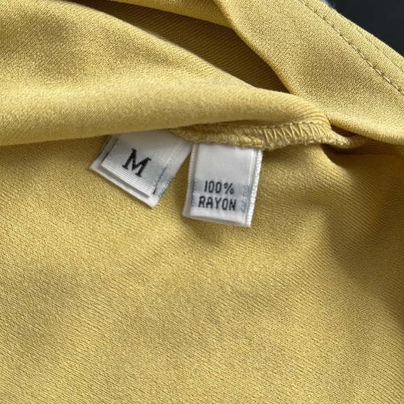 Vintage Todd Oldham Yellow Rayon T-Shirt with Whimsical Prints - Picture 6 of 6